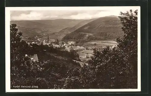 AK Gmünd / Eifel, Gesamtansicht aus der Vogelschau