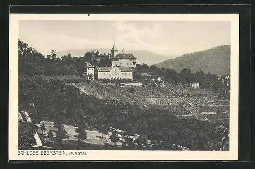 AK Gernsbach / Murgtal, Blick zum Schloss Eberstein