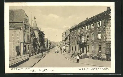 AK Ottweiler, Blick in die Wilhelmstrasse