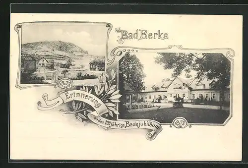 AK Bad Berka, Festpostkarte zum 100 jährigen Badejubiläum 1813-1913, Kurhaus