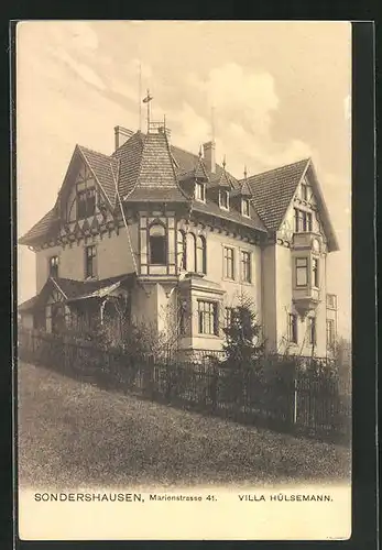 AK Sondershausen, Hotel Villa Hülsemann, Marienstrasse 41