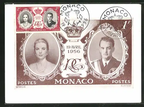 Maximum-AK Fürst Rainier und Gracia Patricia von Monaco 1956