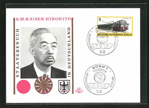AK Staatsbesuch Kaiser Hirohito in Deutschland