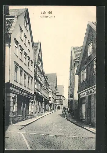 AK Alsfeld, Blick in die Mainzergasse