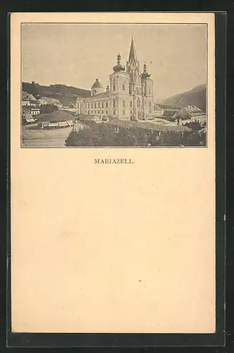 AK Mariazell, Blick zur Gnadenkirche