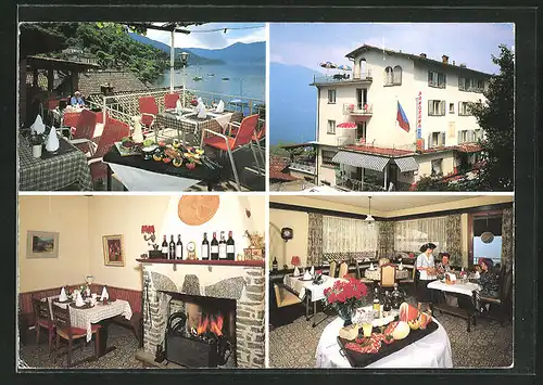 AK Gerra Gambarogno, Albergo Ristorante Panorama, Innenansicht, Terrasse