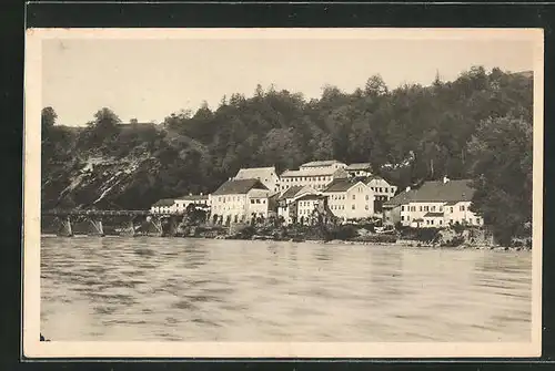 AK Ach, Panorama vom Wasser aus