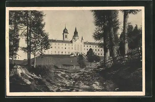 AK Weissenstein, Blick zur Wallfahrtskirche Maria