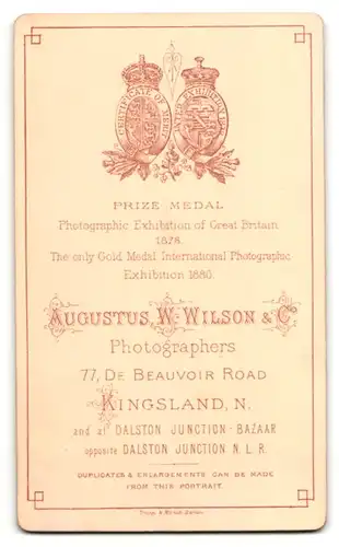 Fotografie W. Wilson & Co., Kingsland, Dame mit lockiger Frisur und weissem Kragen