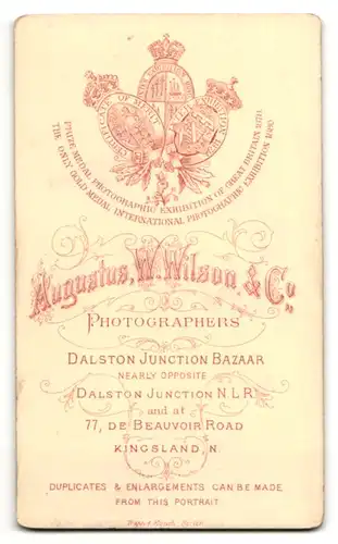 Fotografie W. Wilson & Co., Kingsland, Junge Frau im Kleid mit Halskette und Ponyfrisur