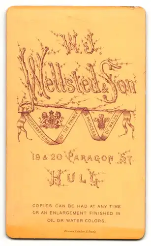 Fotografie W. J. Wellsted & Son, Hull, Portrait Mann im Seitenprofil