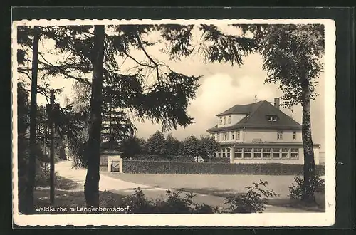 AK Langenbernsdorf i. Sa., Blick zum Waldkurheim