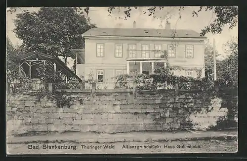 AK Bad Blankenburg / Thüringer Wald, Allianzgrundstück Haus Gottesliebe