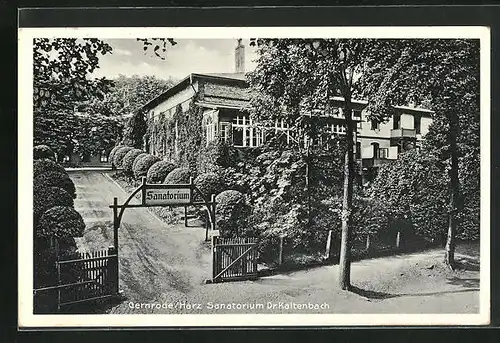 AK Gernrode / Harz, Kurhotel Sanatorium Dr. Kaltenbach