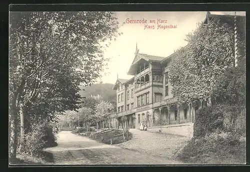 AK Gernrode / Harz, Hotel Haus Hagenthal