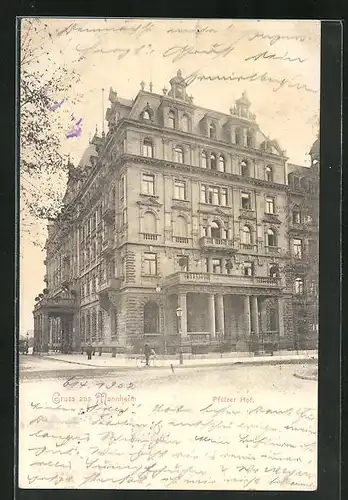 AK Mannheim, Hotel Pfälzer Hof