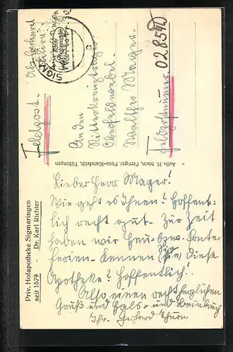 AK Sigmaringen, Priv. Hofapotheke Dr. Karl Richter