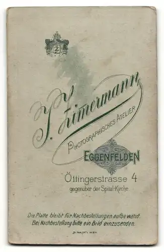 Fotografie J. Zimermann, Eggenfelden, Mann mit weitkarierter Jacke und leichtem Oberlippenbart