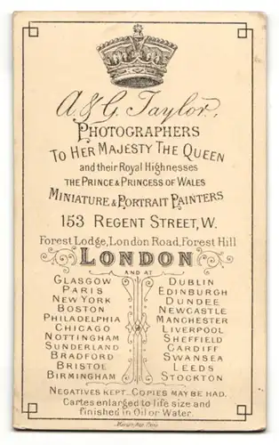 Fotografie A. & G. Taylor, London, Portrait älterer Herr mit Favoris