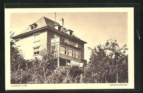 AK Gebweiler, Blick auf das Sanatorium