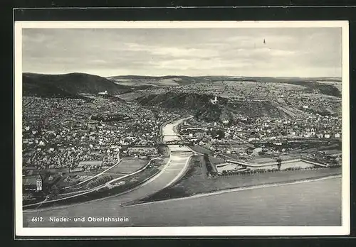 AK Niederlahnstein, Gesamtansicht mit Blick auf Oberlahnstein