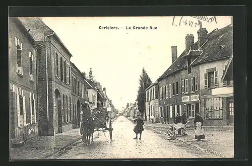 AK Cerisiers, La Grande Rue