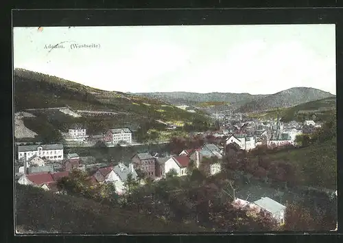 AK Adenau, Panorama mit Westseite