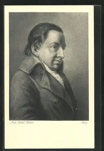 Künstler-AK Portrait des Philosophen Johann Gottlieb Fichte