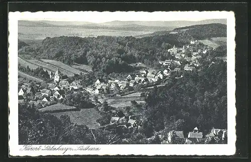 AK Sülzhayn / Südharz, Ortspartie mit Kirche