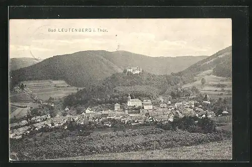AK Bad Leutenberg i. Thür., Panoramablick von der Bergwiese gesehen