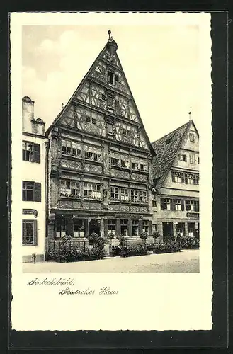 AK Dinkelsbühl, Blick auf Hotel Deutsches Haus