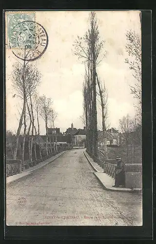 AK Ainay-le-Château, Route de St-Amand