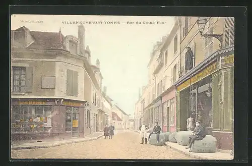 AK Villeneuve-sur-Yonne, Rue du Grand Four