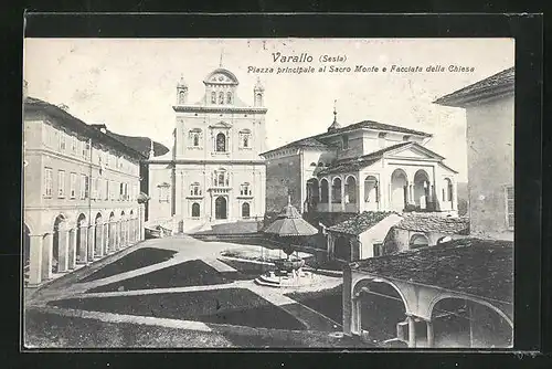 AK Varallo, Piazza principale al Sacro Monte e Facciata della Chiesa