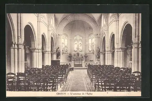 AK Crouy, L`Interieur de l`Eglise