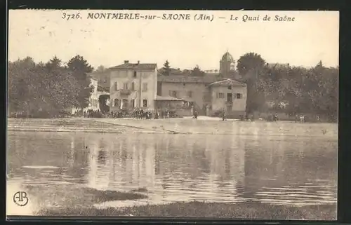 AK Montmerle-sur-Saone, Le Quai de Saone