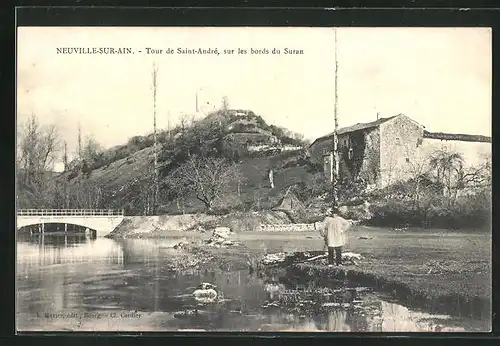 AK Neuville-sur-Ain, Tour de Saint-Andre, Sur les bords du Suran