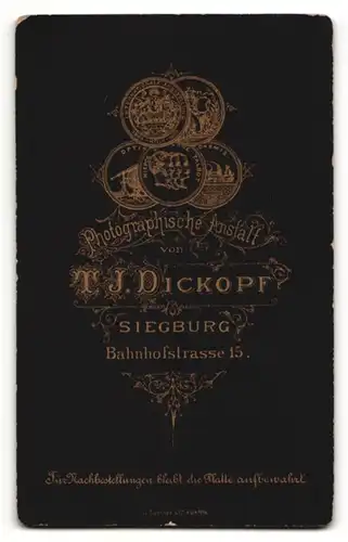 Fotografie T. J. Dickopf, Siegburg, ältere Dame mit Kopfschmuck