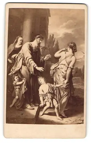 Fotografie Verstossung des Hagar nach Gemälde von van der Werff