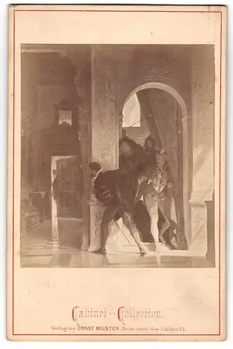 Fotografie Ernst Milster, Berlin, Ein Hinterhalt nach Gemälde von Döpler