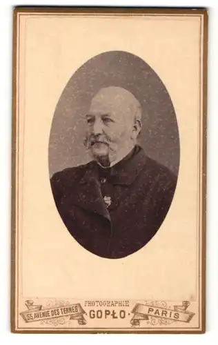 Fotografie Goplo, Paris, älterer Herr mit Backenbart, in Anzugjacke