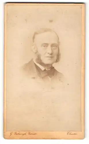 Fotografie G. Watmough Webster, Chester, Portrait Herr mit Backenbart