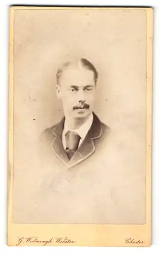 Fotografie G. Watmough Webster, Chester, Portrait Herr mit Schnurrbart