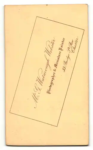 Fotografie G. Watmough Webster, Chester, Halbprofil Dame mit Halsband um Kragen
