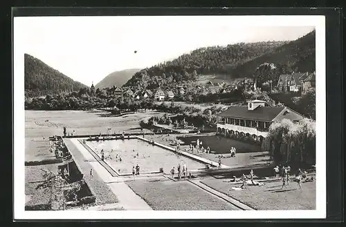 AK Bad Liebenzell / Schwarzwald, Blick auf das Schwimmbad