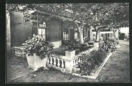 AK Lalevade-d`Ardèche, Hotel Terminus, Terrasse