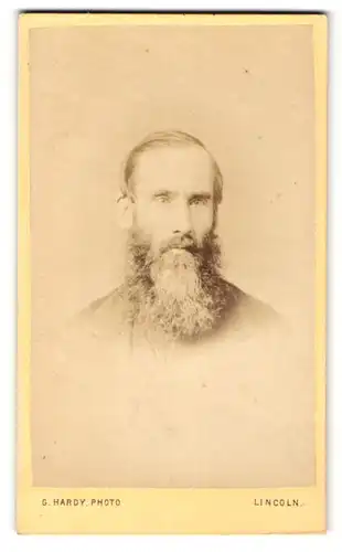 Fotografie G. Hardy, Lincoln, Portrait Mann mit Bart