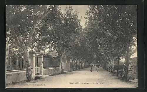 AK Mouriés, Promenade de la Gare