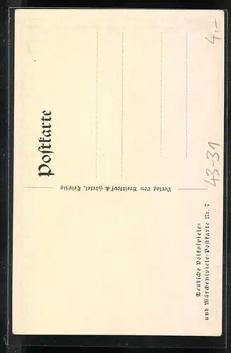 Künstler-AK Deutsche Volksspiele- und Märchenspiele-Postkarte Totentanz