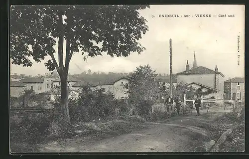 AK Exideuil-sur-Vienne, Cote sud, Strassenmotiv